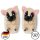 Corimori Süße Plüsch Hausschuhe (10+ Designs) Frenchie „Zorro“ Slipper Einheitsgröße 34-44 Unisex Pantoffeln Beige Schwarz