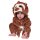 Corimori (viele Designs) Baby Onesie Henry das Faultier Süßes Tier Plüsch-Kostüm Strampler Dunkel-Braun Beige (70-90 cm)