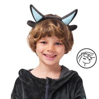 Corimori (viele Designs) Spark der Drache Kinder Onesie Jumpsuit Kostüm, Jungen & Mädchen (Gr. 130-150cm) Grau