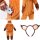 Corimori (viele Designs) Faye der Fuchs Damen & Herren Onesie Jumpsuit Kostüm Gr. 150 - 160cm, Orange-Braun
