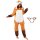 Corimori (viele Designs) Faye der Fuchs Damen & Herren Onesie Jumpsuit Kostüm Gr. 170 - 180cm, Orange-Braun