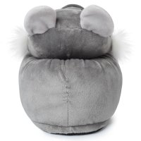 Corimori Süße Plüsch Hausschuhe (10+ Designs) Waschbär "Lina“ Slipper Einheitsgröße 25-33.5 Unisex Pantoffeln Grau Schwarz