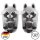 Corimori Süße Plüsch Hausschuhe (10+ Designs) Waschbär "Lina“ Slipper Einheitsgröße 25-33.5 Unisex Pantoffeln Grau Schwarz