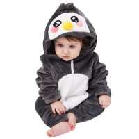 Corimori Pablo der Pinguin Baby Neugeborenen Onesie Jumpsuit Strampler Anzug Kostüm Verkleidung (70-90 cm), Schwarz