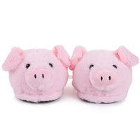 Tier Hausschuhe - Plüsch Schlappen Schwein (hinten offen) - 28cm