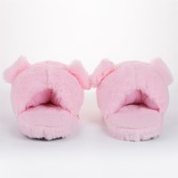 Tier Hausschuhe - Plüsch Schlappen Schwein (hinten offen) - 28cm