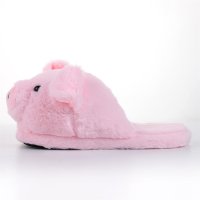 Tier Hausschuhe - Plüsch Schlappen Schwein (hinten offen) - 28cm