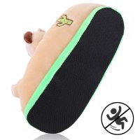 Corimori – Joey das Erdmännchen, Plüsch Hausschuhe, Tier Pantoffeln für Kinder und Erwachsene, EU Einheitsgröße 34 bis 44 (Beige)