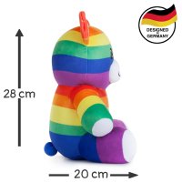 Corimori Plüschtier, Quinn der LGBTQ Teddy, Regenbogen-Bär, 28cm, bunt