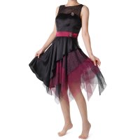 corimori - Damen Kleid Rubys Fantasy, Einhorn Partykleid, Dress, Größe 46, Schwarz