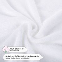 Corimori - Süßes Baby-Handtuch, kuschelig weiches Badetuch mit Kapuze und Grußkarte, Geschenk-Set für Eltern, Mei der Panda, 75 x75 cm, Weiß/Blau