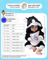Flauschiges Katzen-Kostüm für Babies, Neugeborene, | Karneval Fasching Kostüm Onesie für Mädchen, Jungen