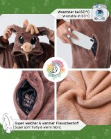 Flauschiges Wildschwein-Kostüm für Kinder mit Haarreif | Karneval Fasching Kostüm Onesie für Mädchen, Jungen | Körpergröße 130-150cm