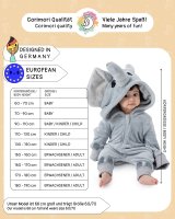 Flauschiges Elefanten-Kostüm für Babies, Neugeborene, | Karneval Fasching Kostüm Onesie für Mädchen, Jungen