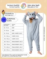 Flauschiges Elefanten-Kostüm für Erwachsene mit Haarreif | Karneval Kostüm Onesie für Damen, Herren | Körpergröße 160-170cm