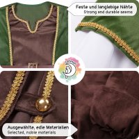 Kinder Robin Hood Kostüm mit Pfeil und Bogen | Für Jungen & Mädchen | grün, braun Größe 134/140