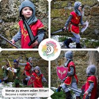 Ritter-Kostüm Set für Kinder | mit Schild...
