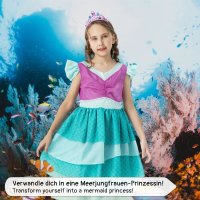 Meerjungfrau Prinzessin Kostüm Kleid für Kinder...