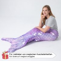 Schlafsack Kuscheldecke Meerjungfrau "Aqua" (lila) Erwachsene