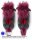 Plüsch Hausschuhe Pantoffeln Erwachsene Doomy das Zombie-Einhorn (anthrazit/rot) EU Einheitsgröße 34 - 44