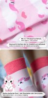 corimori Witzige, lässige Anime Baumwolle Socken 4er Set in plastikfreier Geschenk-Verpackung, "Lily" das Einhorn, 36-42