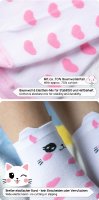 corimori Witzige, lässige Anime Baumwolle Socken 4er Set in plastikfreier Geschenk-Verpackung, "Wolke" die Katze, 36-42