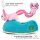 Witizige Plüsch-Hausschuhe Axolotl "Beeps" für Kinder und Erwachsene | Blau Pink, EU Einheitsgr. 25-33,5 | Pantoffeln Slipper Schuhe