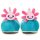 Witizige Plüsch-Hausschuhe Axolotl "Beeps" für Kinder und Erwachsene | Blau Pink, EU Einheitsgr. 34-44 | Pantoffeln Slipper Schuhe