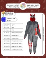 Flauschiges Zombie Einhorn Kostüm für Erwachsene mit Haarreif | Halloween Kostüm Onesie für Damen, Herren | Körpergröße 150-160cm