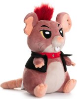Ed, die Punk-Ratte | 26cm Plüschie Stofftier, Plüschtier, Ratten-Kuscheltier, braun rot schwarz