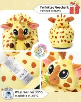 Witizige Plüsch-Hausschuhe Giraffe "Theo" für Kinder und Erwachsene | Gelb braun orange, EU Einheitsgr. 34-44 | Pantoffeln Slipper Schuhe