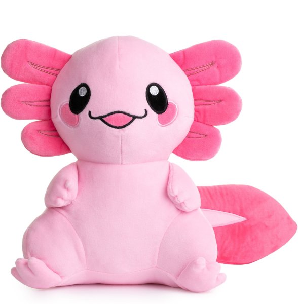 Axolotl Plüschtier Pink 25cm | Beeps der Weißling Axolotl | Süßes Kuscheltier