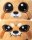 Stimmungskuscheltier, 16cm Plüschtier zum Wenden, Kleiner Roter Panda Ponva, orange | Happy vs. Todesblick