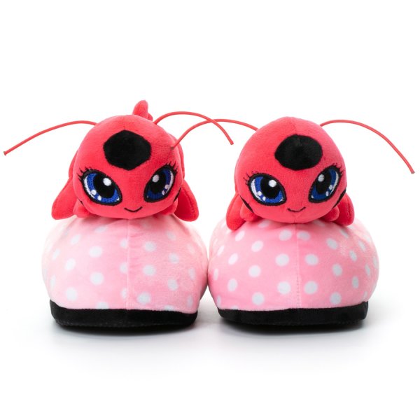 Miraculous Ladybug Plüsch-Hausschuhe Kwami "Tikki" für Mädchen, Jungen, Erwachsene | Rot, EU Einheitsgr. 25-33,5 | Pantoffeln Schuhe