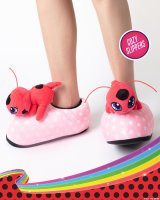 Miraculous Ladybug Plüsch-Hausschuhe Kwami "Tikki" für Mädchen, Jungen, Erwachsene | Rot, EU Einheitsgr. 25-33,5 | Pantoffeln Schuhe