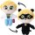 Cat Noir Puppe, Cat Noir Kuscheltier Figur Plüschtier Stofftier, Miraculous Ladybug Plüsch Schlüssel-Anhänger, Adrien - Cat Noir, 16cm, doppelseitig