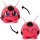 Miraculous Ladybug Tikki Kuscheltier Plüschtier Stofftier Schlüssel-Anhänger, Kwami Tikki, 10cm, doppelseitig, rot