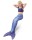 Meerjungfrauenflosse für Mädchen, Kinder, Jugendliche Schwimmfosse mit Bikini und Tattoos Meerjungfrau "Kailani" (blau-schwarz) Körpergröße bis 130cm