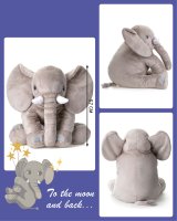 60cm Elefant Kuscheltier I extra flauschiges, graues XXL Plüschtier, Pip der Elefant