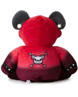 50 cm großes XXL Plüschtier Punk-Bär Teddy "Ember" Gothic-Bär mit Hoodie, Tunneln und Tattoos, schwarz / rot