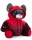 50 cm großes XXL Plüschtier Punk-Bär Teddy "Ember" Gothic-Bär mit Hoodie, Tunneln und Tattoos, schwarz / rot