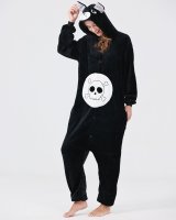 Jumpsuit, Onesie für Erwachsene Glücksbärchis Pechbärchi Schwarz L (Körpergröße 165-175 cm)