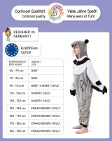 Flauschiges Ameisenbär-Kostüm für Kinder mit Haarreif | Karneval Fasching Kostüm Onesie für Mädchen, Jungen