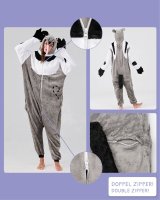 Flauschiges Ameisenbär-Kostüm für Erwachsene mit Haarreif | Karneval Kostüm Onesie für Damen, Herren