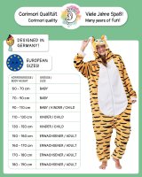 Flauschiges Tiger-Kostüm für Erwachsene mit Haarreif | Karneval Kostüm Onesie für Damen, Herren