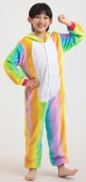 Kinder Tierkostüme Onesie 05 Einhorn Regenbogen bunt,110