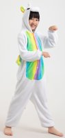 Kinder Tierkostüme Onesie 09 Einhorn Pegasus Flügel Bunt Regenbogen,120