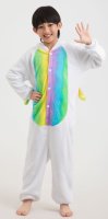 Kinder Tierkostüme Onesie 09 Einhorn Pegasus Flügel Bunt Regenbogen,120