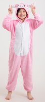 Kinder Tierkostüme Onesie 17 Hase Rosa Weiß,140