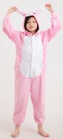 Kinder Tierkostüme Onesie 17 Hase Rosa Weiß,140